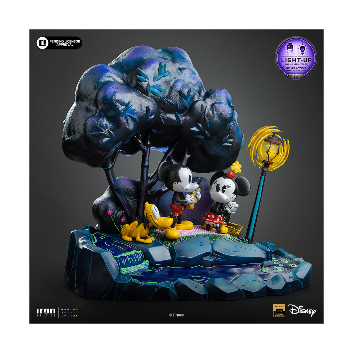 Iron Studios Disney Classics - Topolino, Minnie e Pluto al parco DX Art Scala 1/10