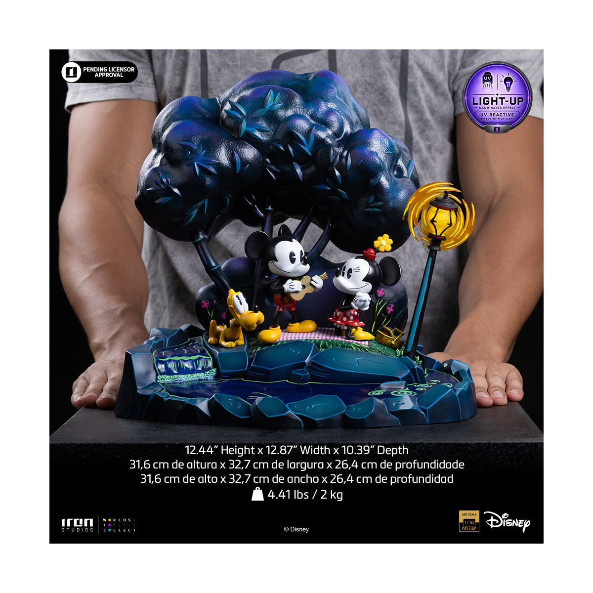Iron Studios Disney Classics - Topolino, Minnie e Pluto al parco DX Art Scala 1/10