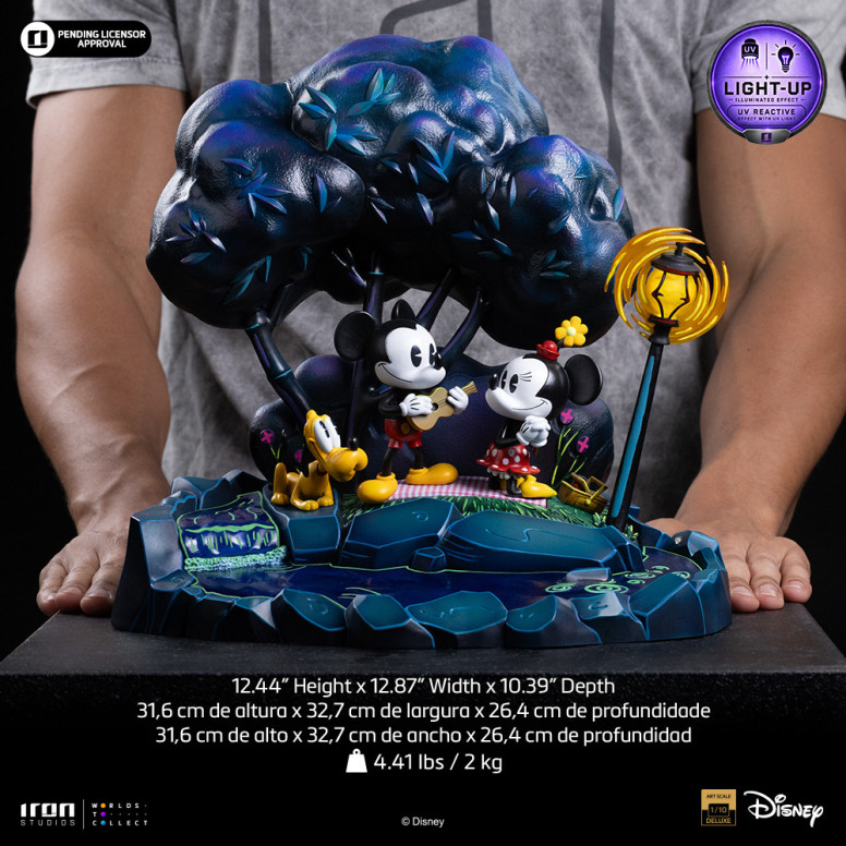 Iron Studios Disney Classics - Topolino, Minnie e Pluto al parco DX Art Scala 1/10