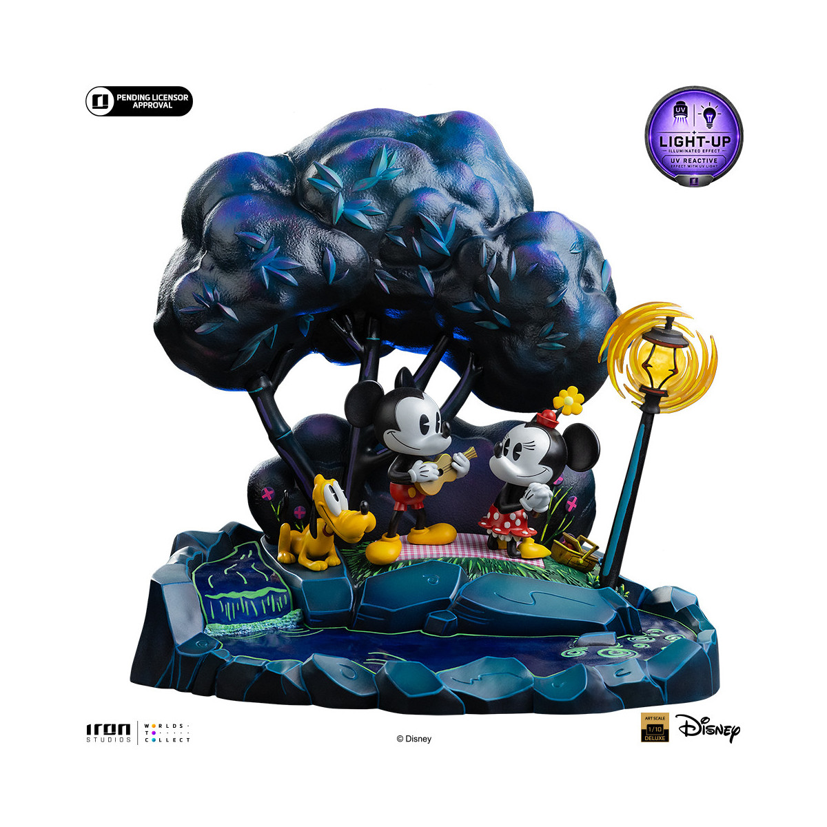 Iron Studios Disney Classics - Topolino, Minnie e Pluto al parco DX Art Scala 1/10