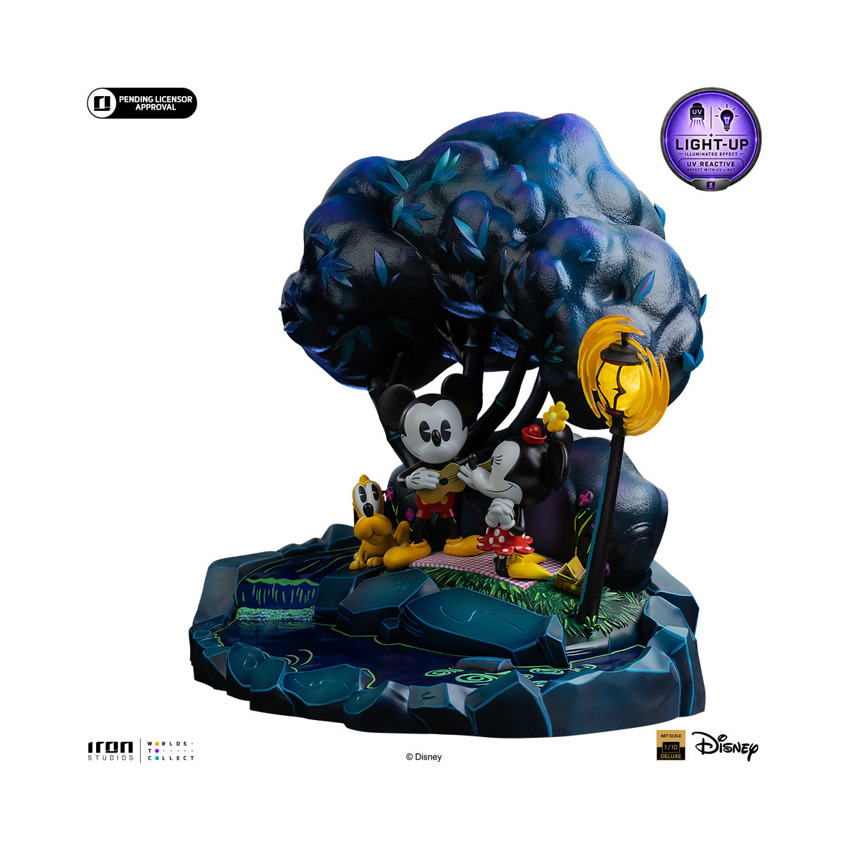 Iron Studios Disney Classics - Topolino, Minnie e Pluto al parco DX Art Scala 1/10