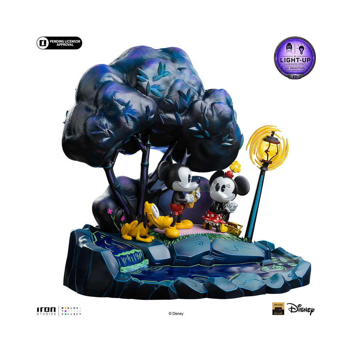 Iron Studios Disney Classics - Topolino, Minnie e Pluto al parco DX Art Scala 1/10