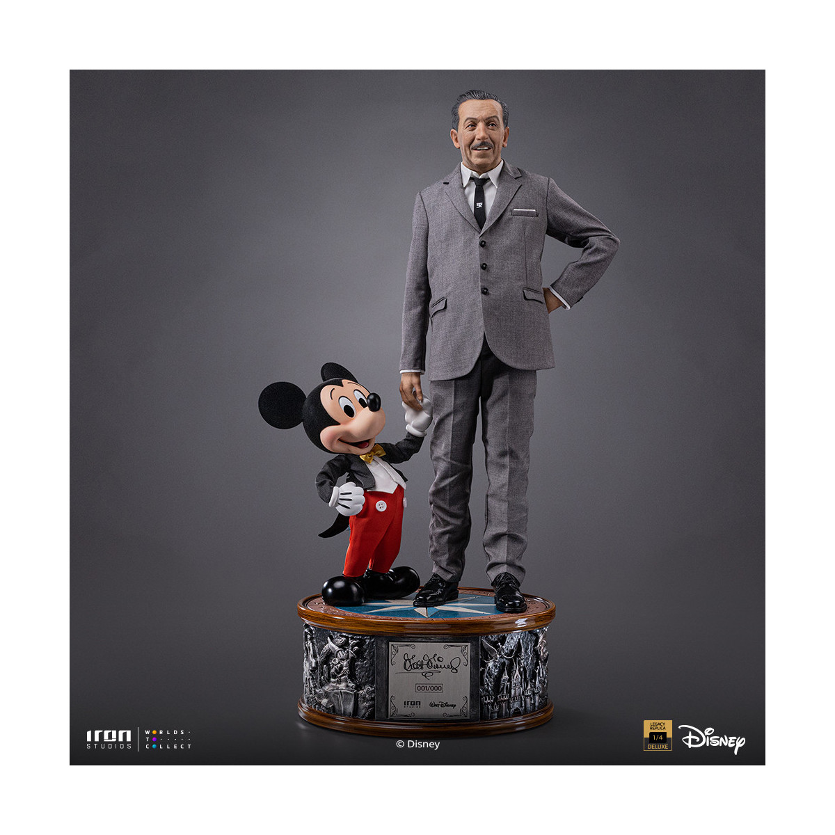 Iron Studios Disney Classics - Walt Disney & Topolino Mouse Legacy Replica 1/4