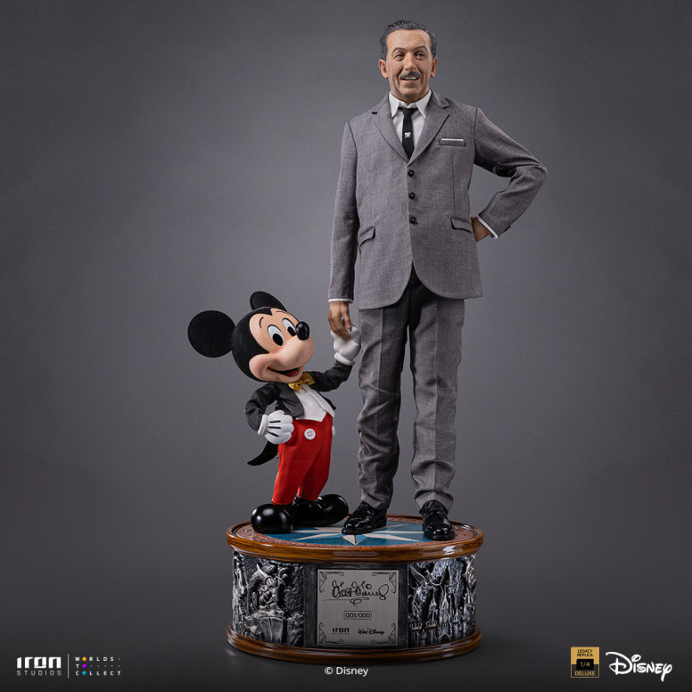 Iron Studios Disney Classics - Walt Disney & Topolino Mouse Legacy Replica 1/4