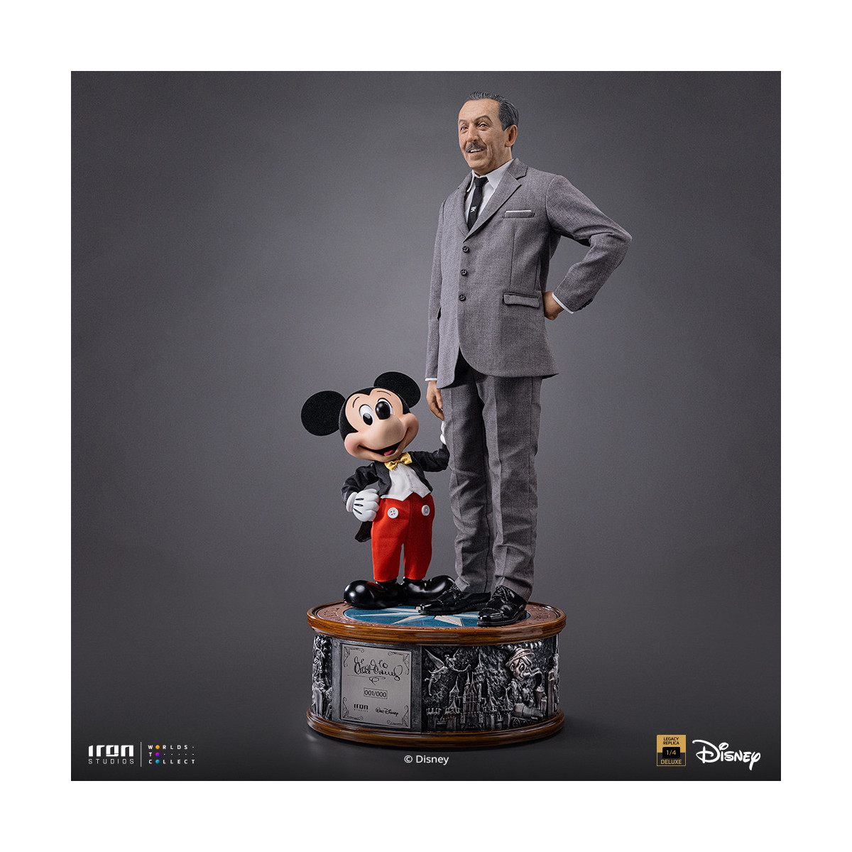 Iron Studios Disney Classics - Walt Disney & Topolino Mouse Legacy Replica 1/4