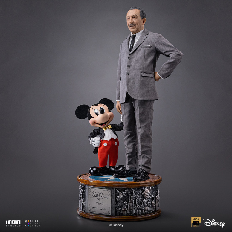 Iron Studios Disney Classics - Walt Disney & Topolino Mouse Legacy Replica 1/4