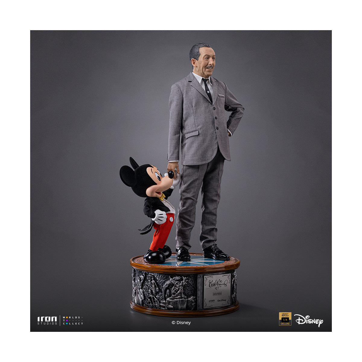 Iron Studios Disney Classics - Walt Disney & Topolino Mouse Legacy Replica 1/4
