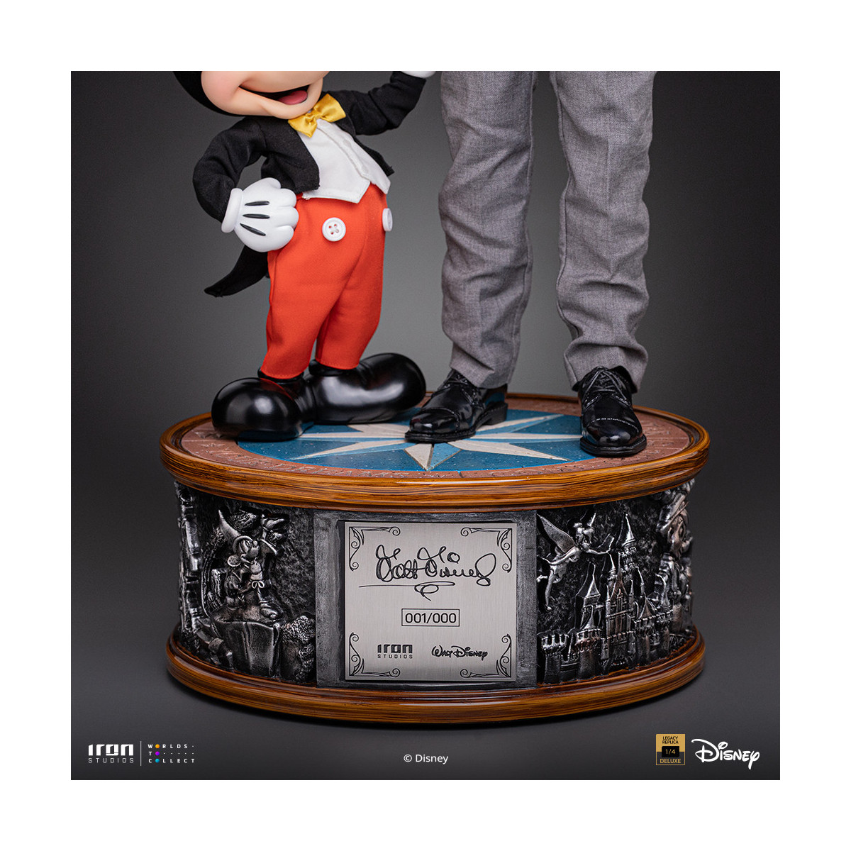 Iron Studios Disney Classics - Walt Disney & Topolino Mouse Legacy Replica 1/4