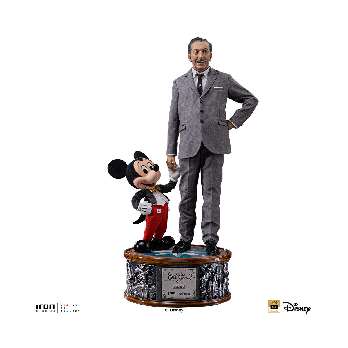 Iron Studios Disney Classics - Walt Disney & Topolino Mouse Legacy Replica 1/4
