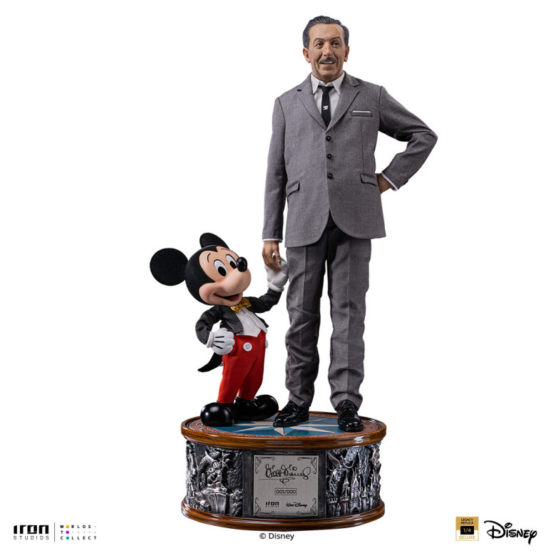 Iron Studios Disney Classics - Walt Disney & Topolino Mouse Legacy Replica 1/4