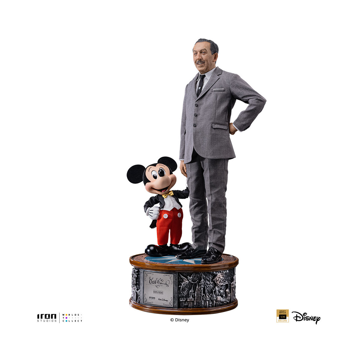 Iron Studios Disney Classics - Walt Disney & Topolino Mouse Legacy Replica 1/4