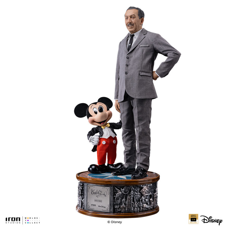 Iron Studios Disney Classics - Walt Disney & Topolino Mouse Legacy Replica 1/4