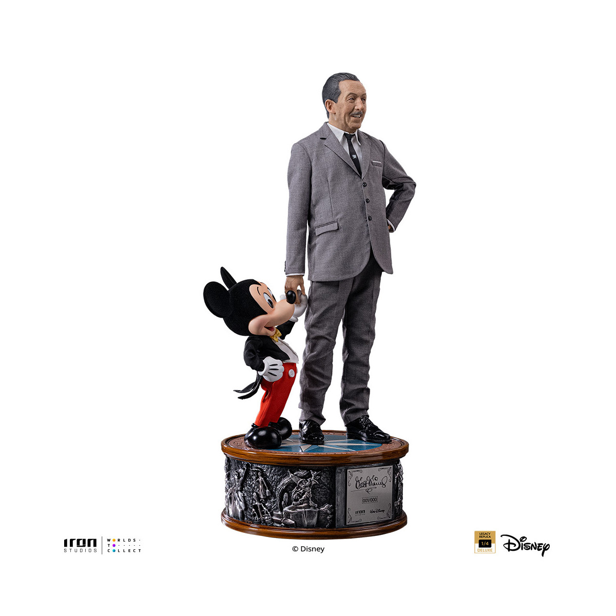 Iron Studios Disney Classics - Walt Disney & Topolino Mouse Legacy Replica 1/4