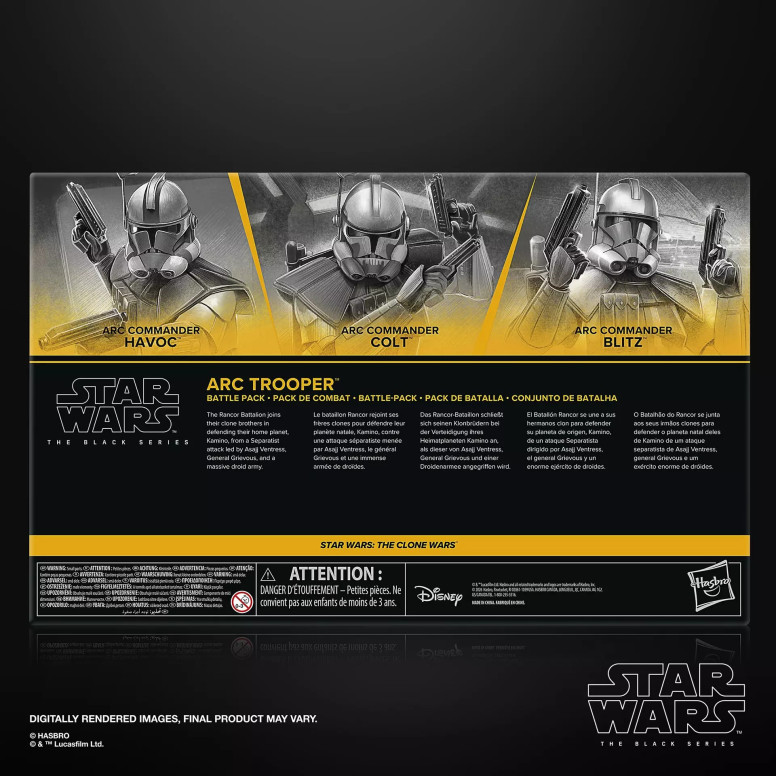 Star Wars The Black Series - ARC Trooper Battle Pack (Colt, Havoc, Blitz) - The Clone Wars