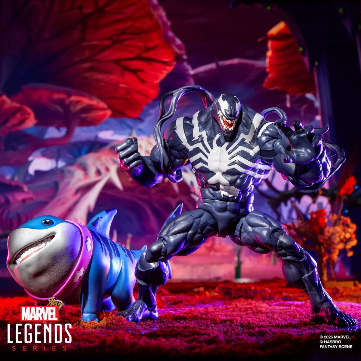 Hasbro Marvel Legends Serie Gamerverse - Venom e Jeff the Land Shark - Marvel Rivals