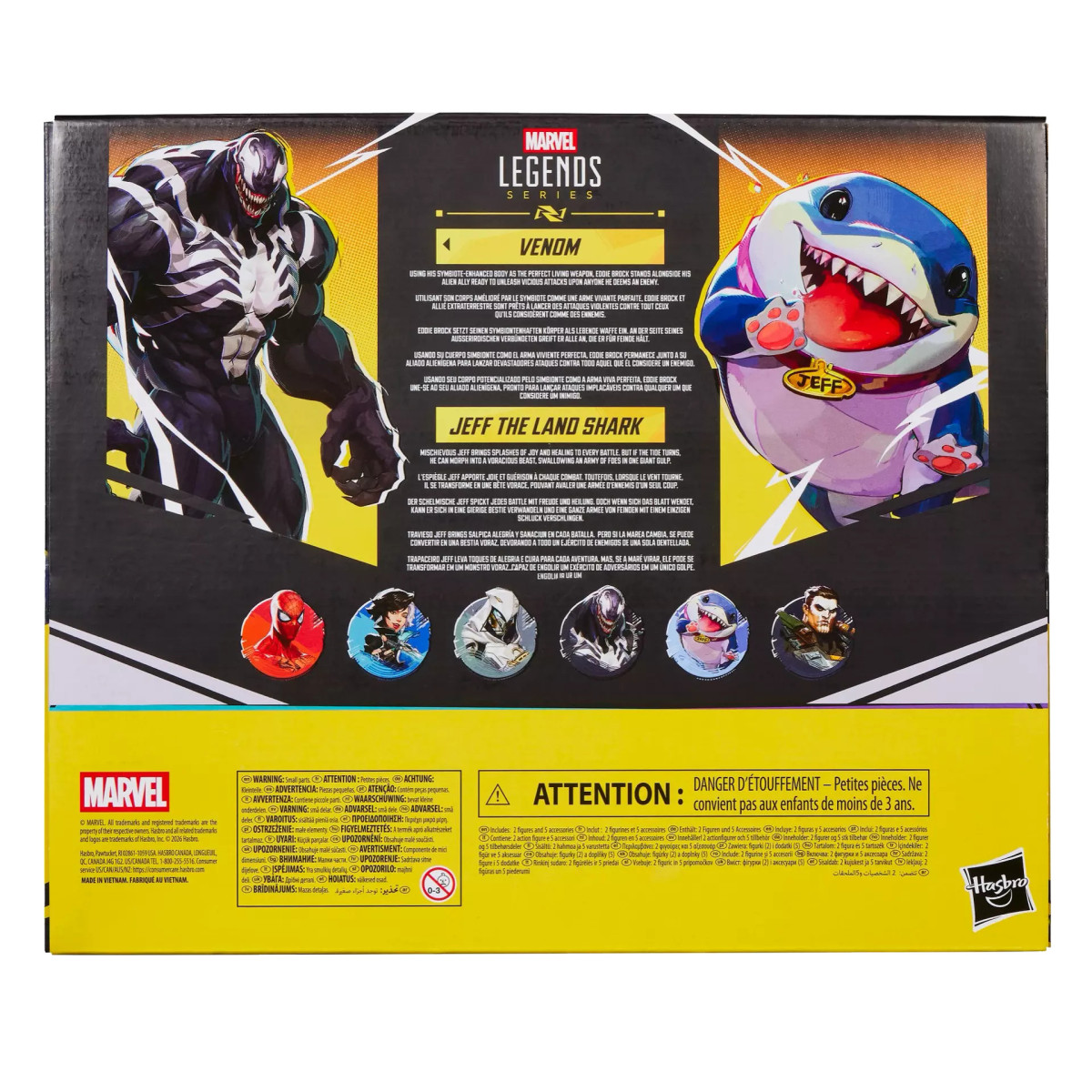 Hasbro Marvel Legends Serie Gamerverse - Venom e Jeff the Land Shark - Marvel Rivals