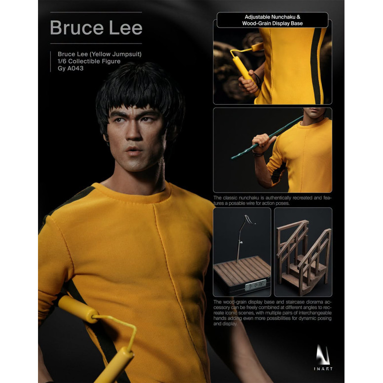 INART - Bruce Lee (Tuta gialla) Figura da collezione in scala 1/6 - Il gioco della morte