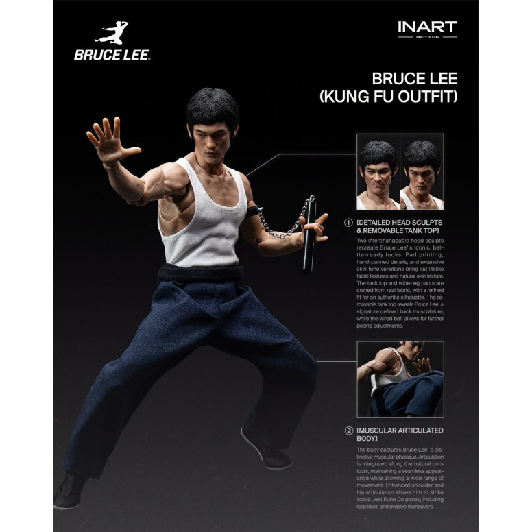 INART - Bruce Lee (Abito da Kung Fu) Action Figure in scala 1/12