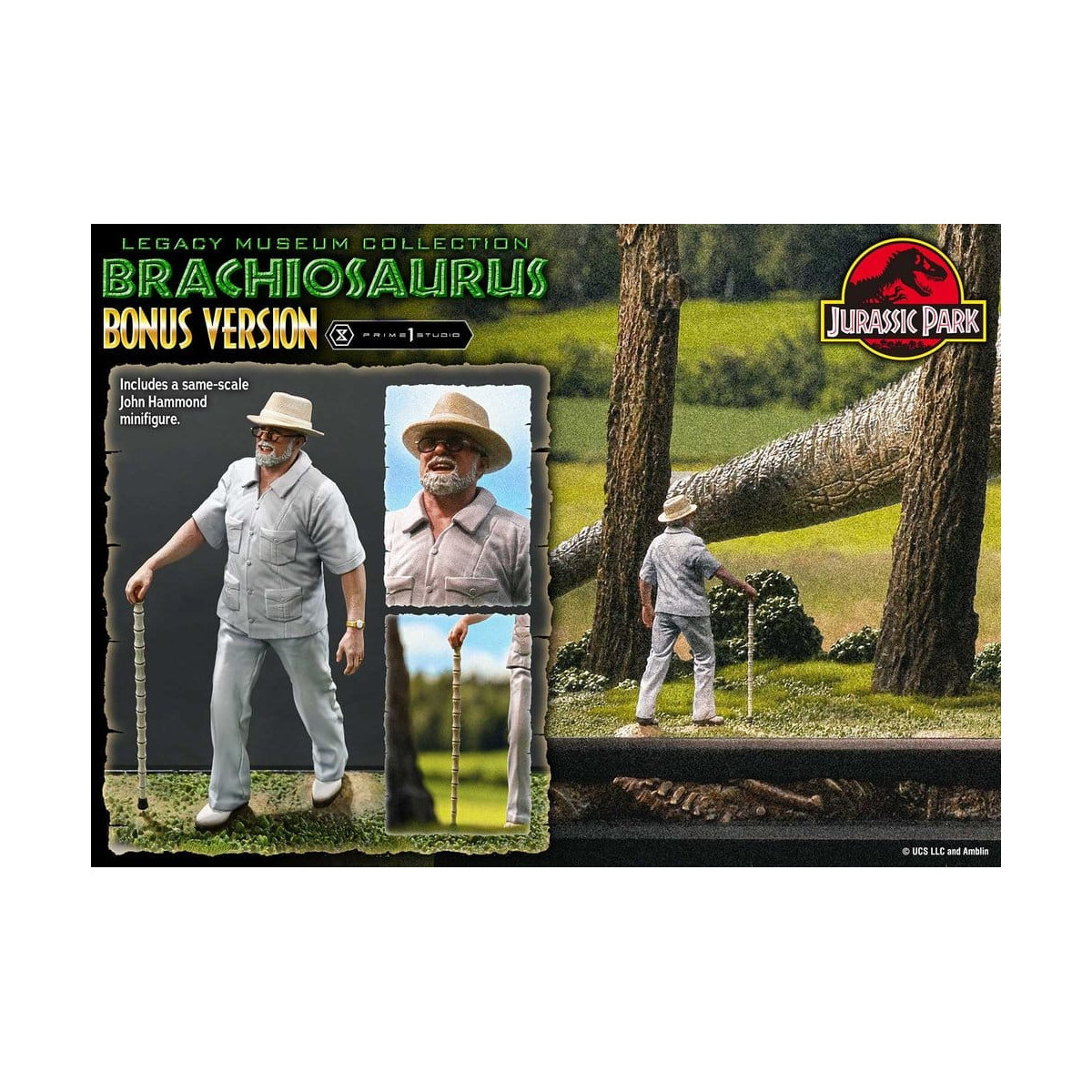 Prime 1 Studio - Jurassic Park - Collezione del Brachiosaurus Legacy Museum 1/15