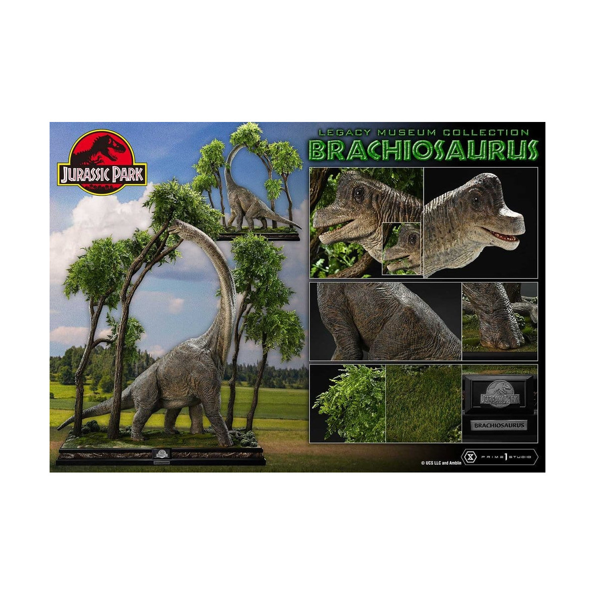 Prime 1 Studio - Jurassic Park - Collezione del Brachiosaurus Legacy Museum 1/15
