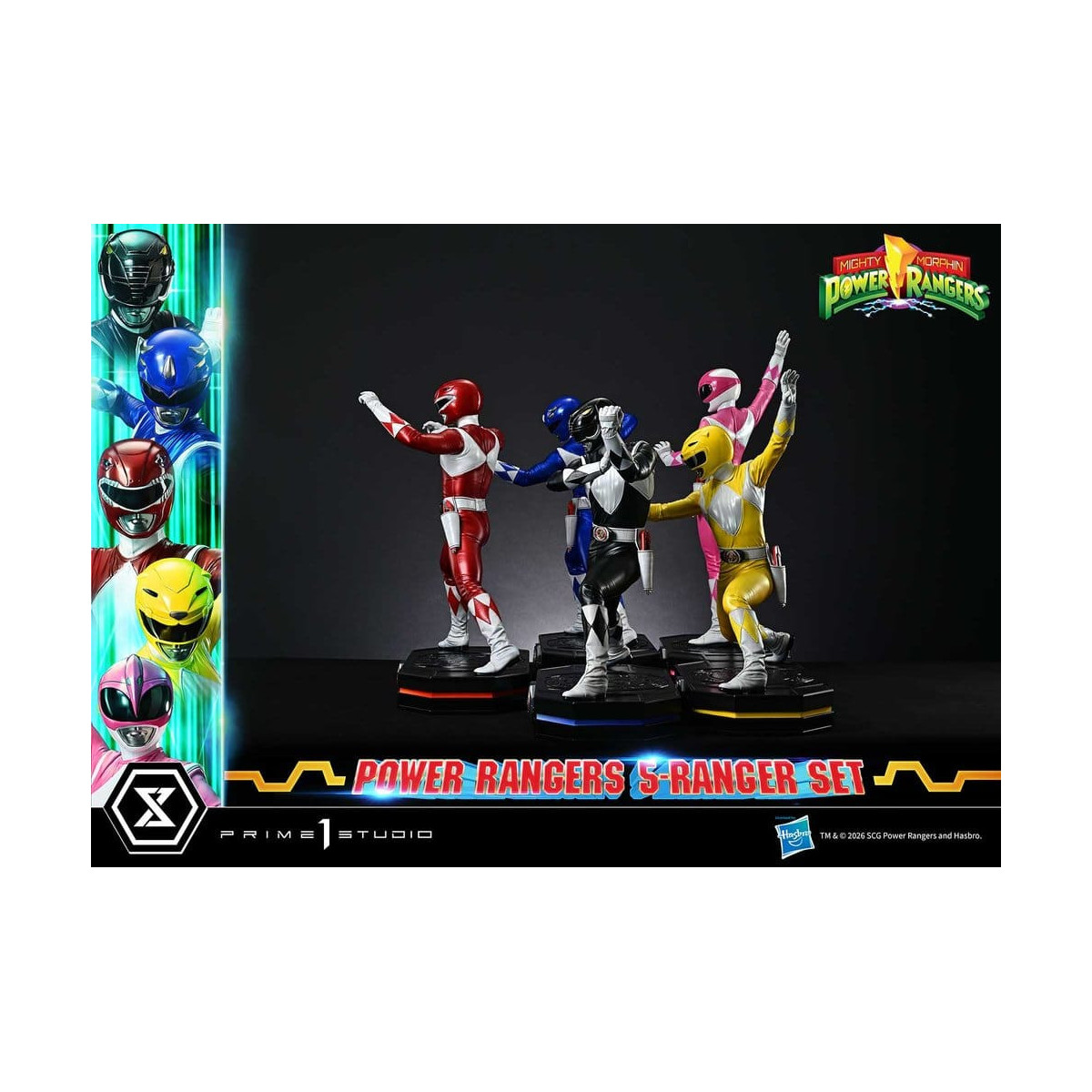 Prime 1 Studio - Mighty Morphin Power Rangers: Set Premium Masterline di 5 statuine in scala 1/4, versione Deluxe