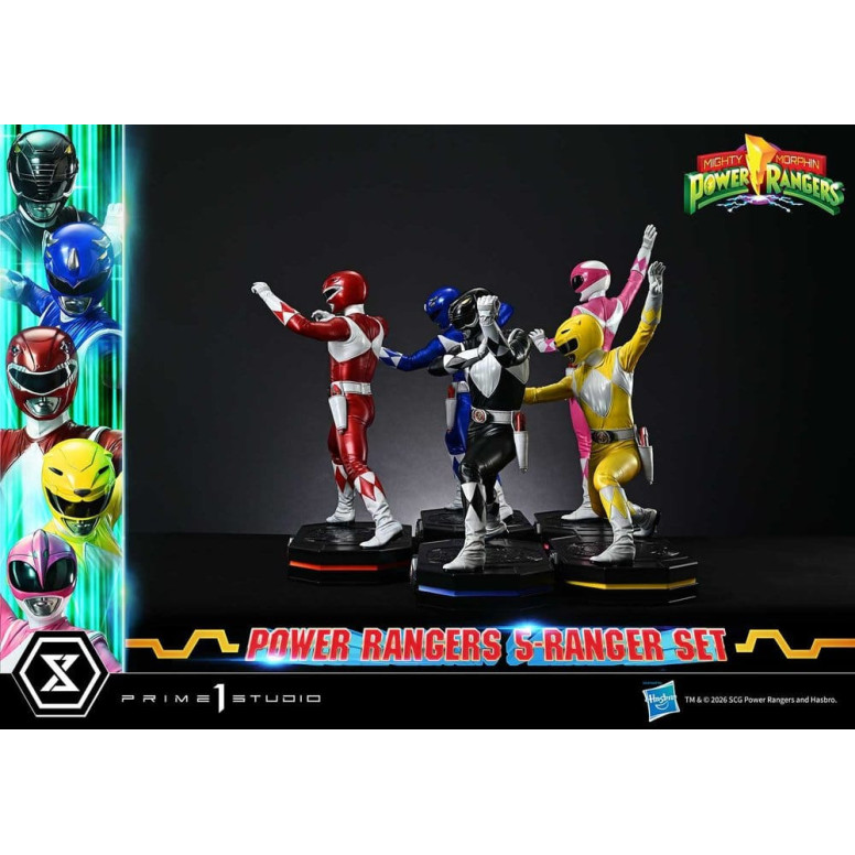 Prime 1 Studio - Mighty Morphin Power Rangers: Set Premium Masterline di 5 statuine in scala 1/4, versione Deluxe