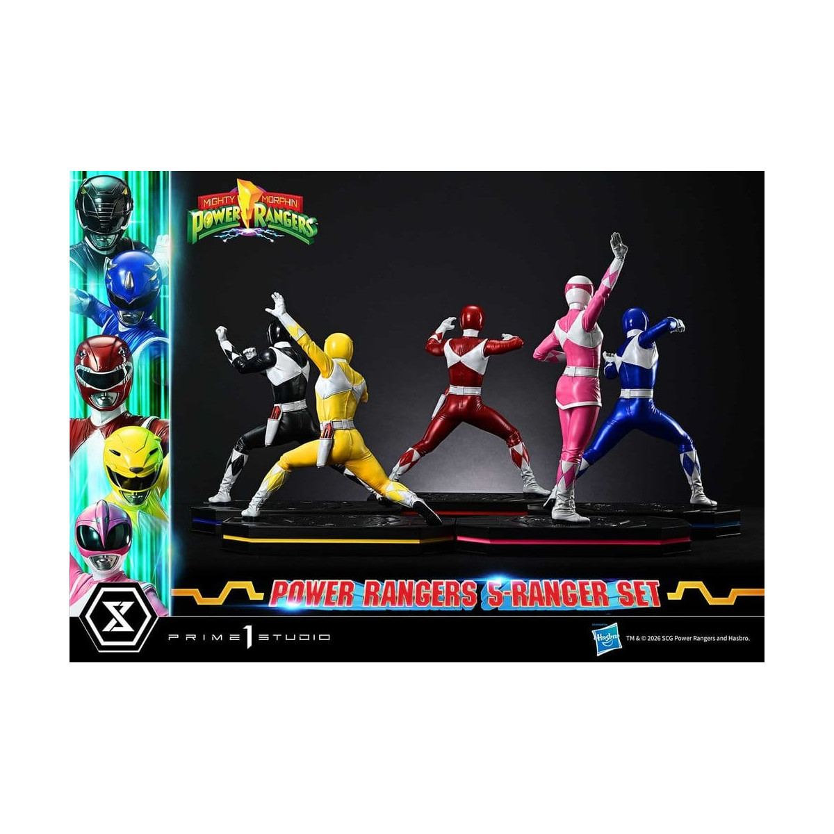 Prime 1 Studio - Mighty Morphin Power Rangers: Set Premium Masterline di 5 statuine in scala 1/4, versione Deluxe