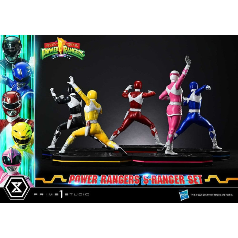 Prime 1 Studio - Mighty Morphin Power Rangers: Set Premium Masterline di 5 statuine in scala 1/4, versione Deluxe
