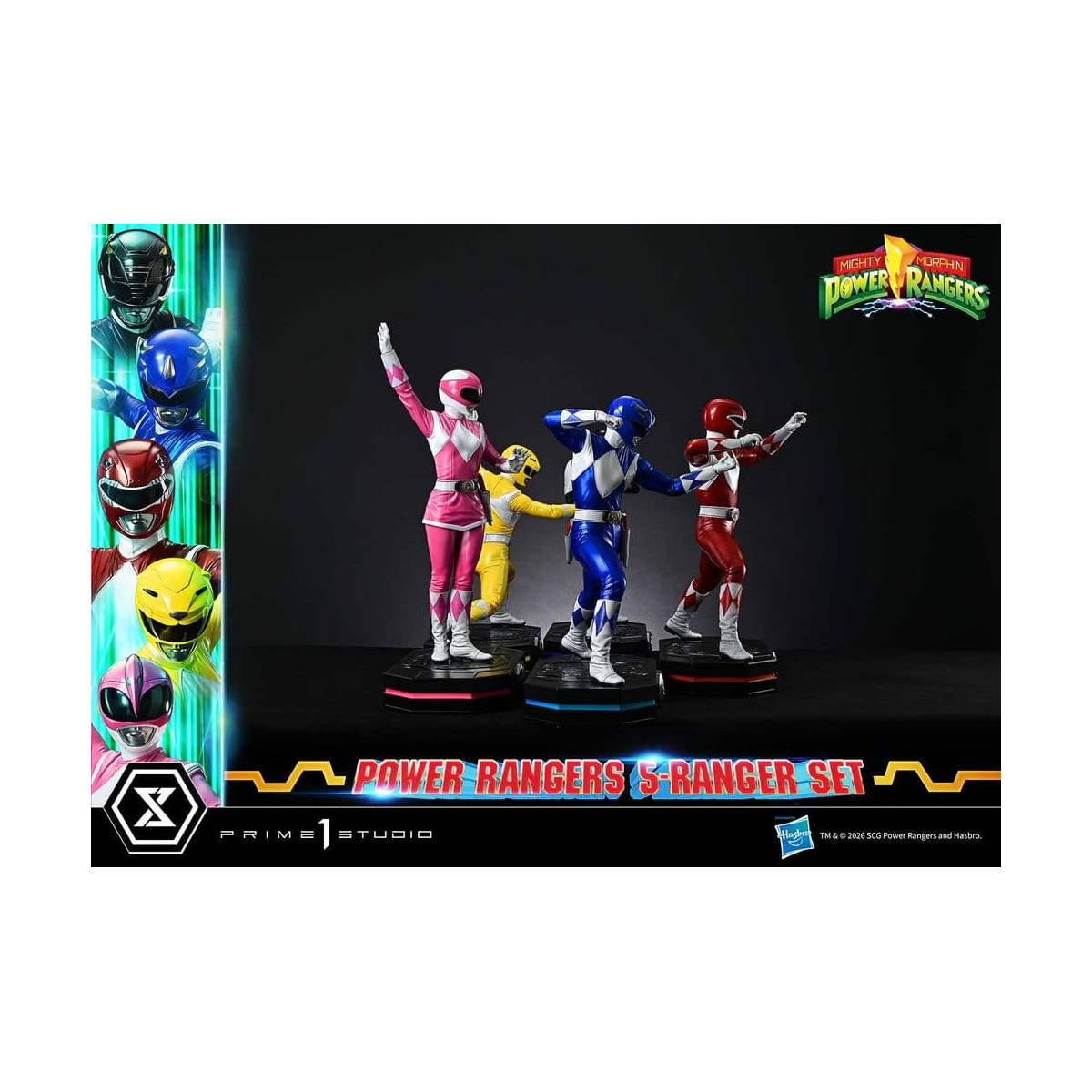 Prime 1 Studio - Mighty Morphin Power Rangers: Set Premium Masterline di 5 statuine in scala 1/4, versione Deluxe