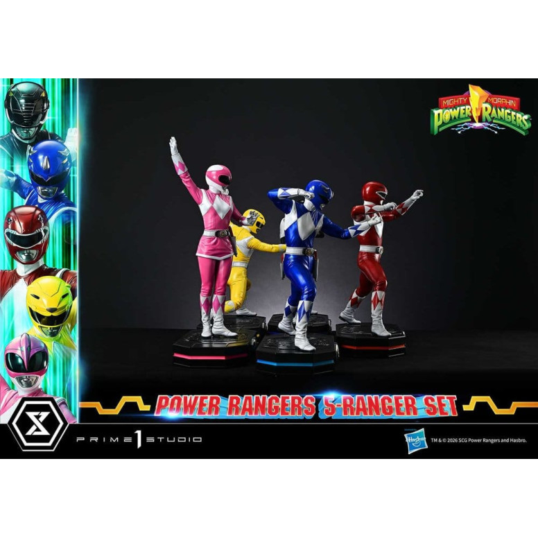 Prime 1 Studio - Mighty Morphin Power Rangers: Set Premium Masterline di 5 statuine in scala 1/4, versione Deluxe