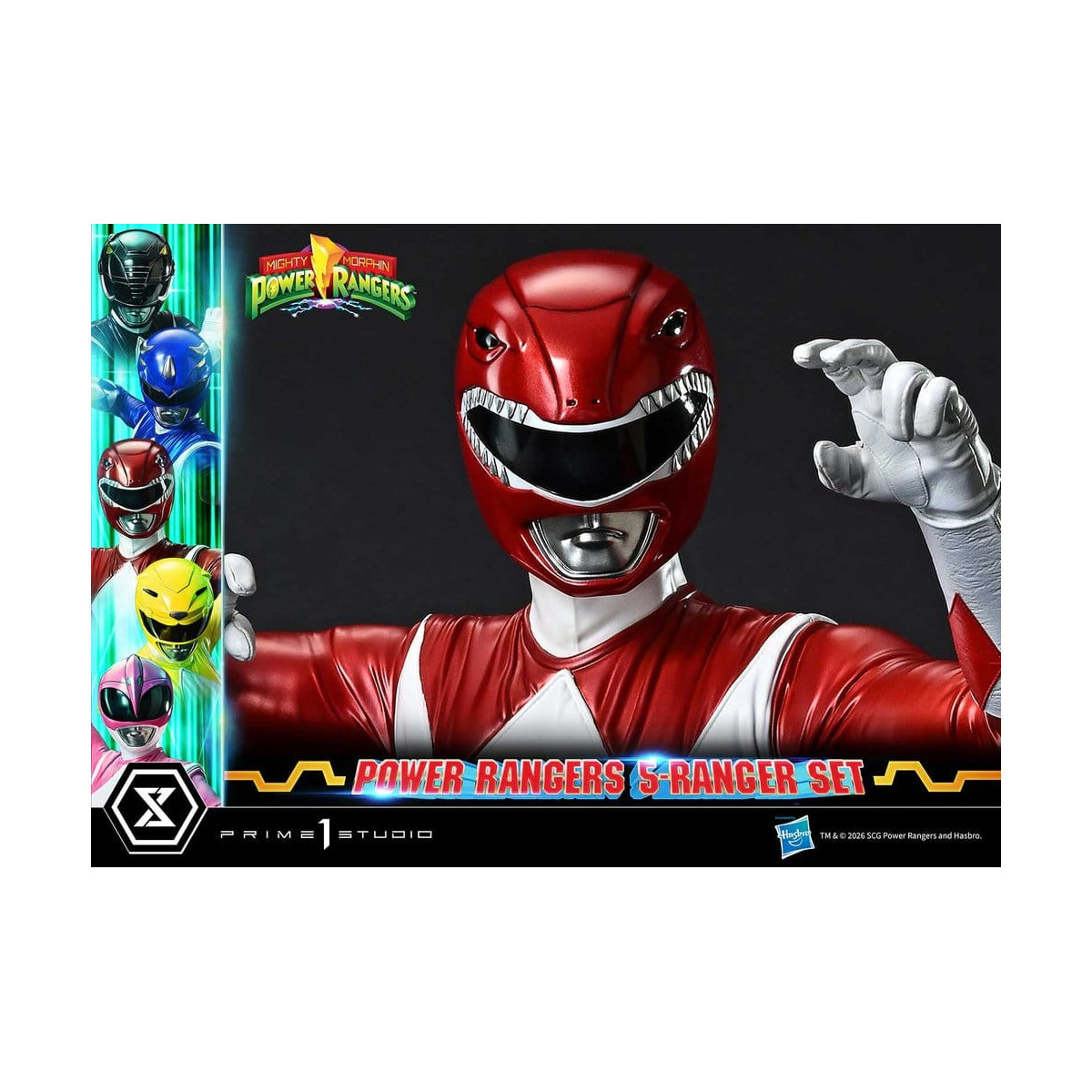 Prime 1 Studio - Mighty Morphin Power Rangers: Set Premium Masterline di 5 statuine in scala 1/4, versione Deluxe