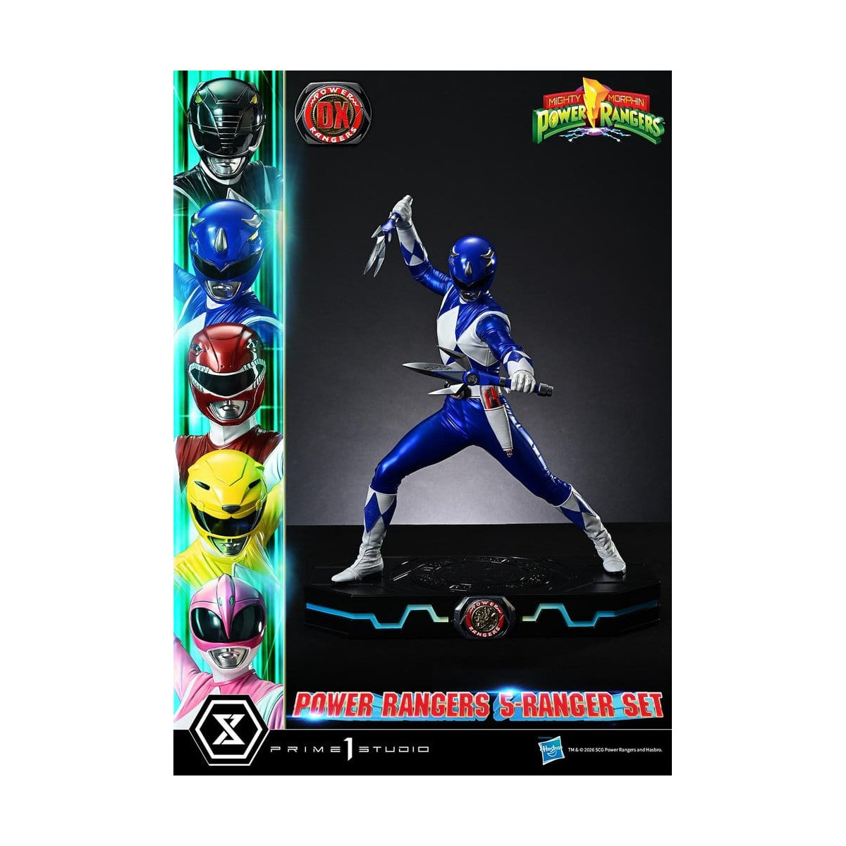 Prime 1 Studio - Mighty Morphin Power Rangers: Set Premium Masterline di 5 statuine in scala 1/4, versione Deluxe