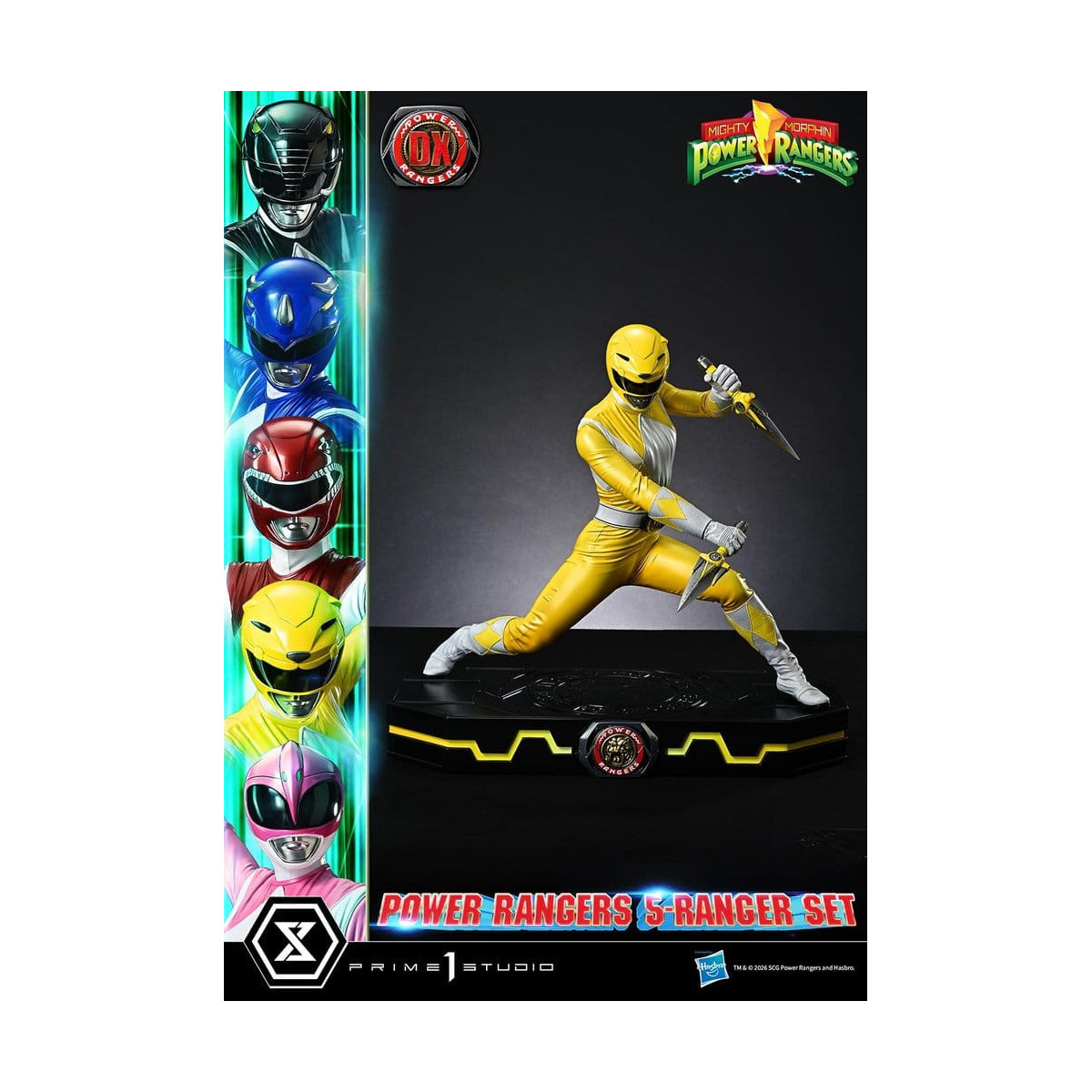 Prime 1 Studio - Mighty Morphin Power Rangers: Set Premium Masterline di 5 statuine in scala 1/4, versione Deluxe