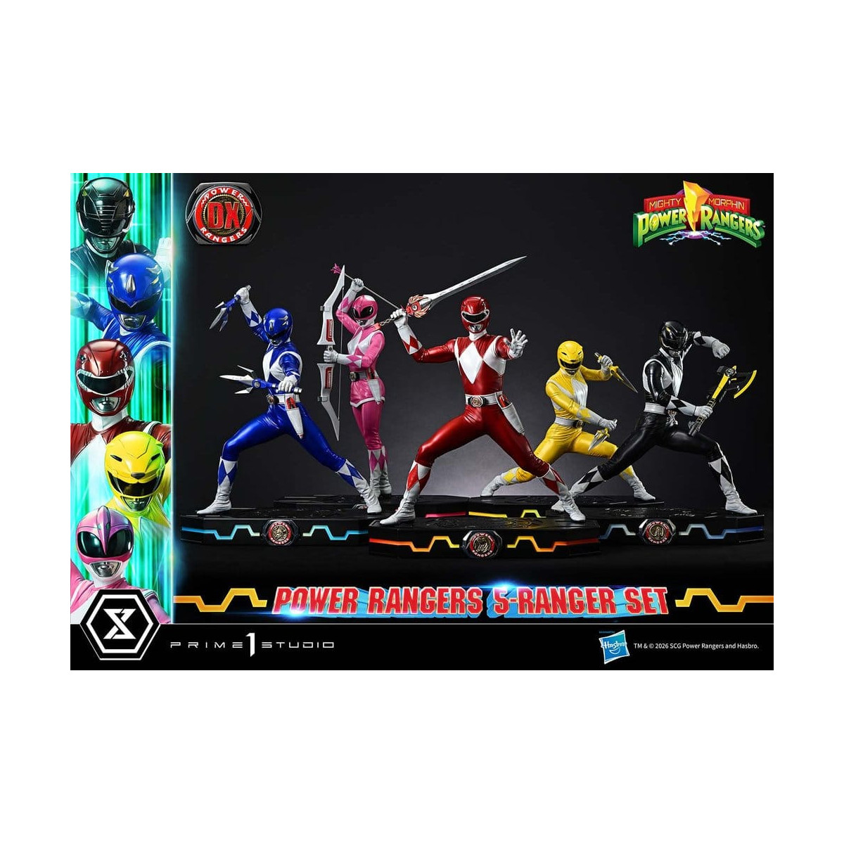 Prime 1 Studio - Mighty Morphin Power Rangers: Set Premium Masterline di 5 statuine in scala 1/4, versione Deluxe