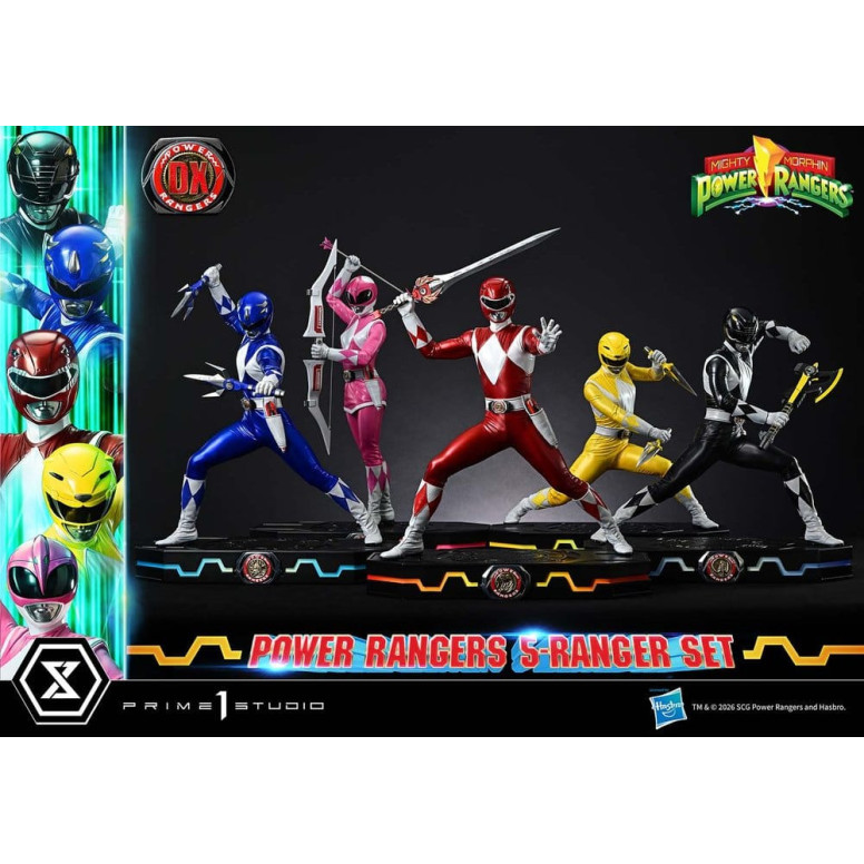Prime 1 Studio - Mighty Morphin Power Rangers: Set Premium Masterline di 5 statuine in scala 1/4, versione Deluxe