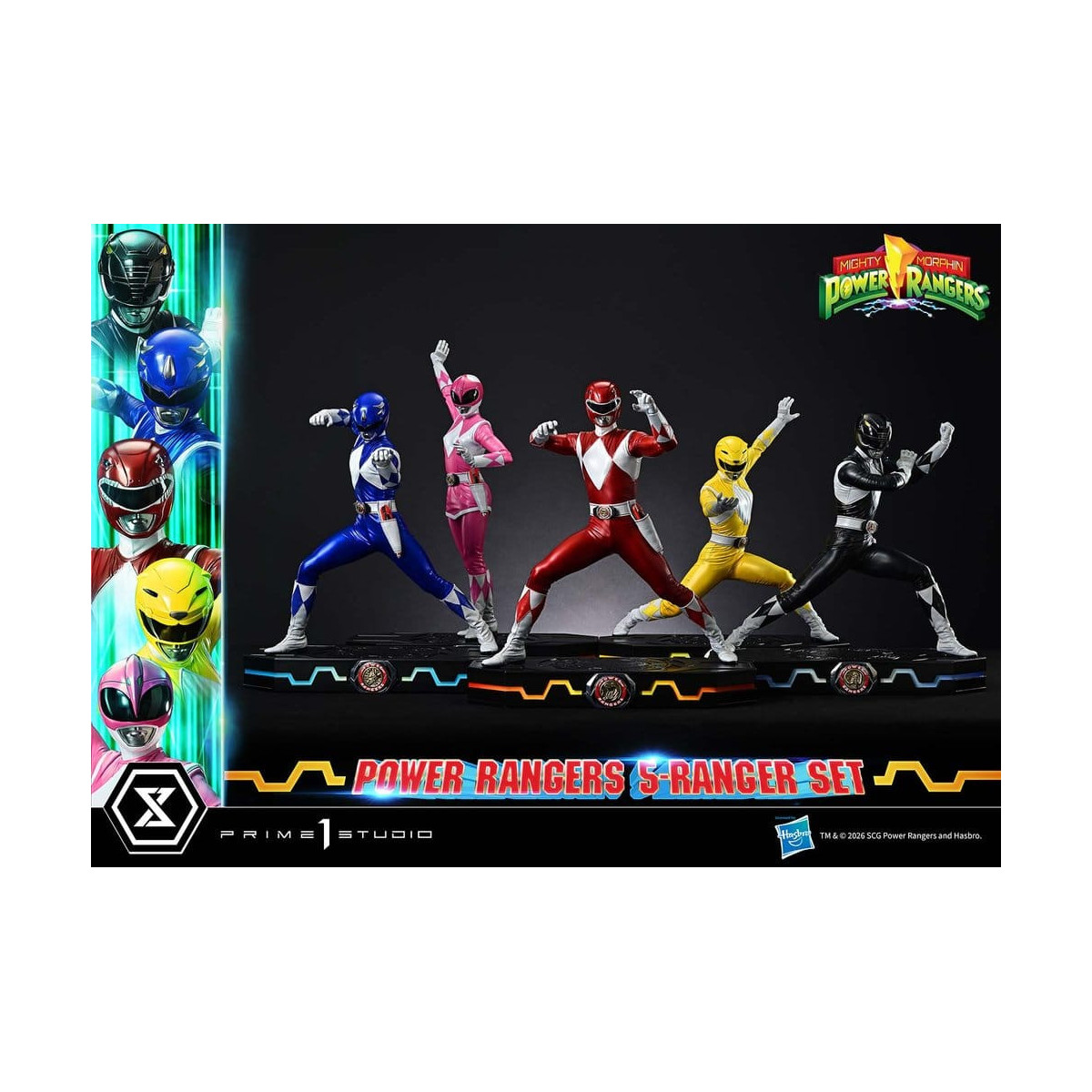 Prime 1 Studio - Mighty Morphin Power Rangers: Set Premium Masterline di 5 statuine in scala 1/4, versione Deluxe