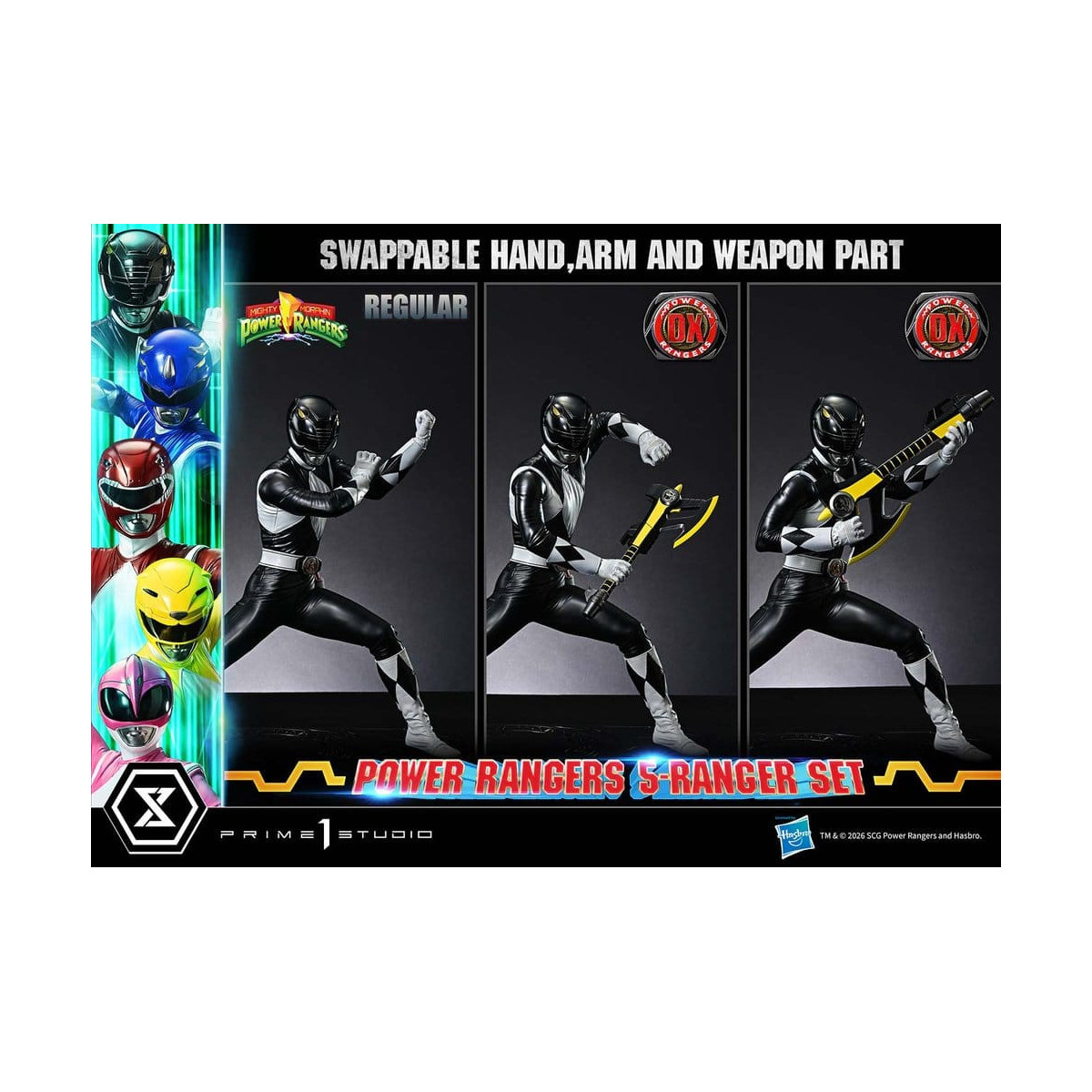 Prime 1 Studio - Mighty Morphin Power Rangers: Set Premium Masterline di 5 statuine in scala 1/4, versione Deluxe