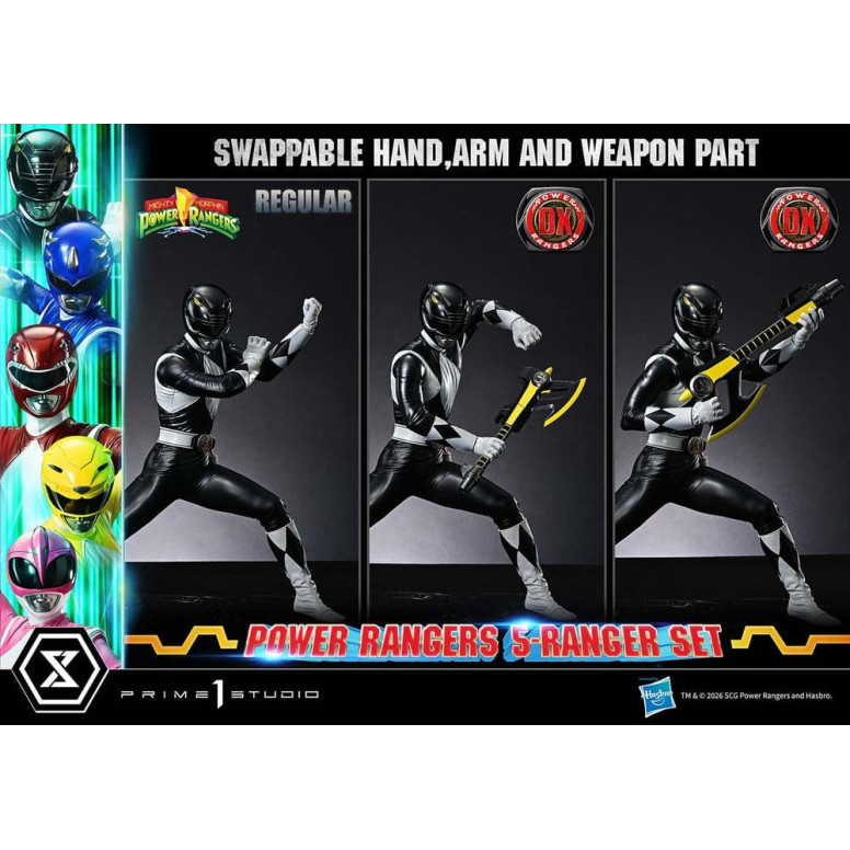 Prime 1 Studio - Mighty Morphin Power Rangers: Set Premium Masterline di 5 statuine in scala 1/4, versione Deluxe