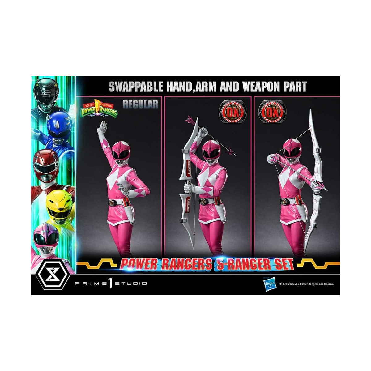 Prime 1 Studio - Mighty Morphin Power Rangers: Set Premium Masterline di 5 statuine in scala 1/4, versione Deluxe