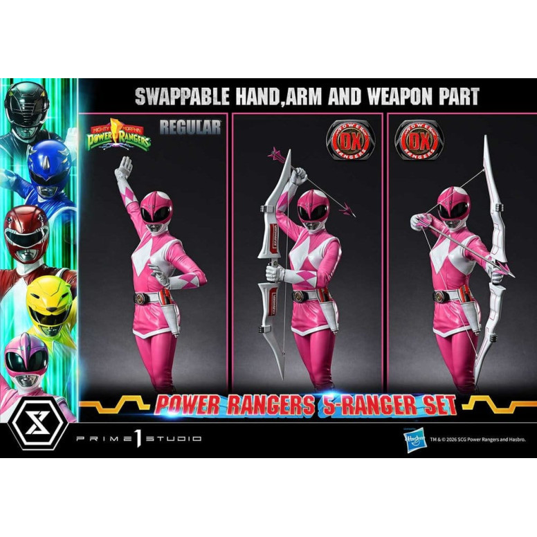 Prime 1 Studio - Mighty Morphin Power Rangers: Set Premium Masterline di 5 statuine in scala 1/4, versione Deluxe
