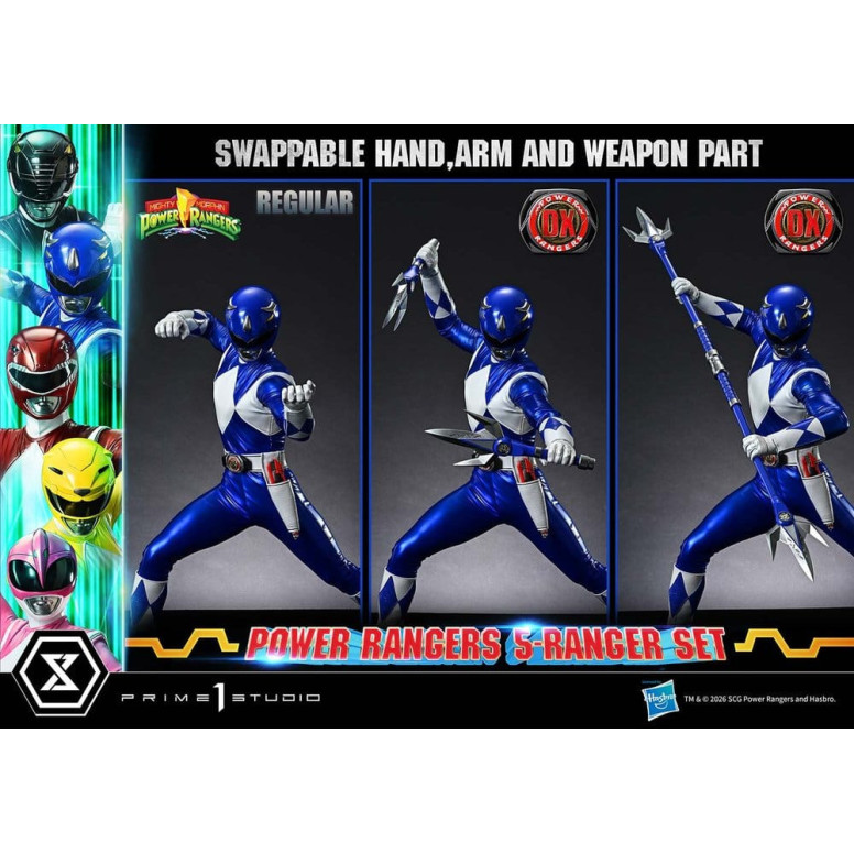 Prime 1 Studio - Mighty Morphin Power Rangers: Set Premium Masterline di 5 statuine in scala 1/4, versione Deluxe