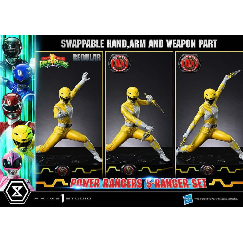 Prime 1 Studio - Mighty Morphin Power Rangers: Set Premium Masterline di 5 statuine in scala 1/4, versione Deluxe