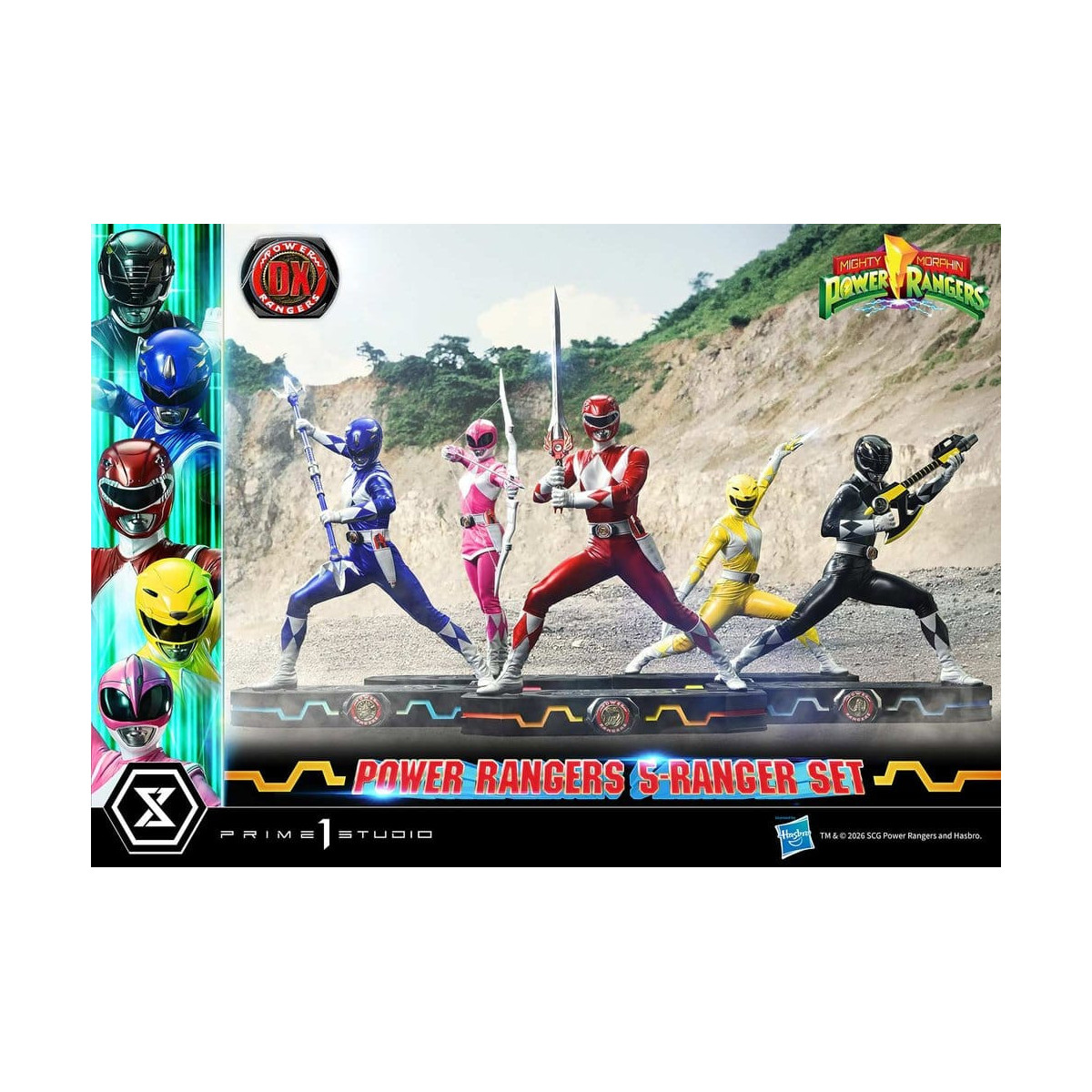 Prime 1 Studio - Mighty Morphin Power Rangers: Set Premium Masterline di 5 statuine in scala 1/4, versione Deluxe