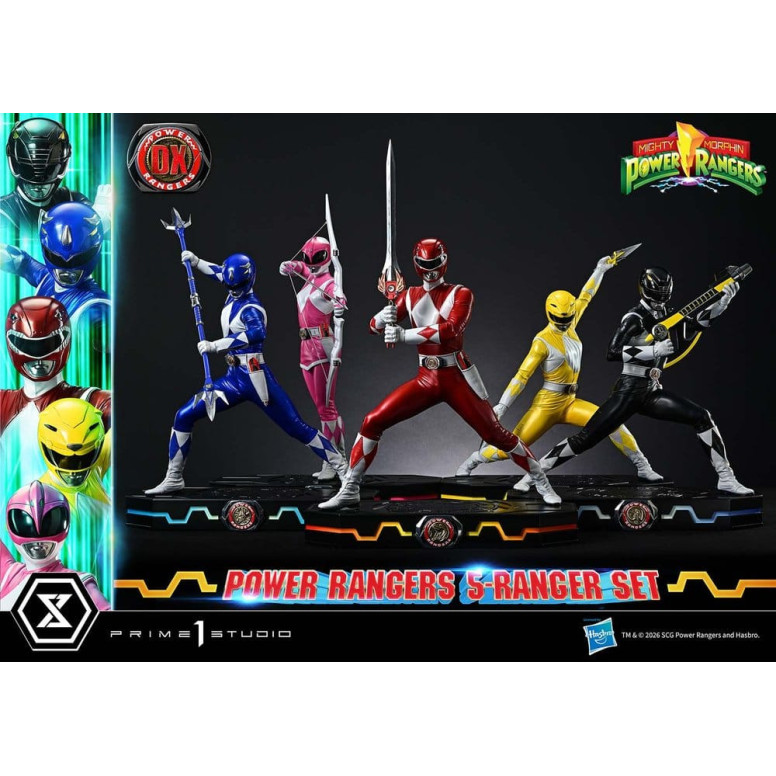 Prime 1 Studio - Mighty Morphin Power Rangers: Set Premium Masterline di 5 statuine in scala 1/4, versione Deluxe
