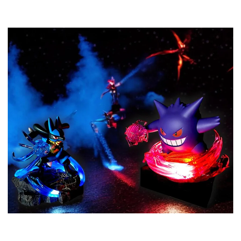 Langbowang Funism - Holly Box Pokémon - Led Diorama Battle Moments - set di 6 figurine