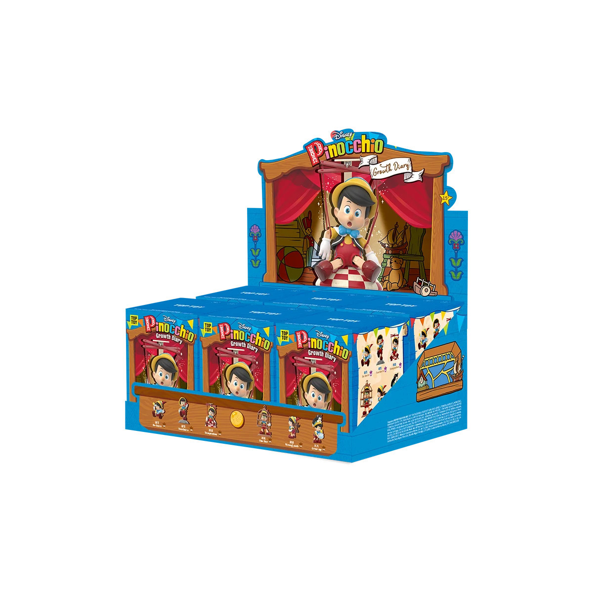 Toy Pop - Disney Pinocchio Growth Diary - set di 6 figurine in blind box