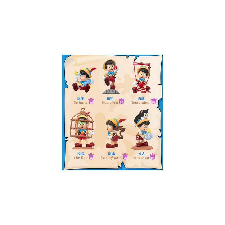 Toy Pop - Disney Pinocchio Growth Diary - set di 6 figurine in blind box