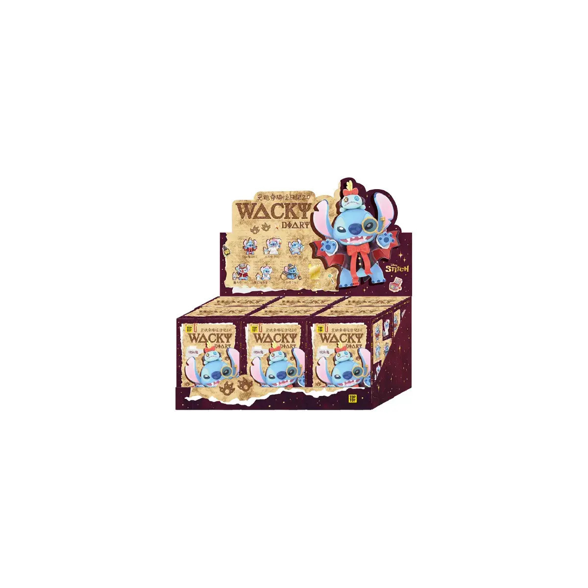 Toy Pop - Disney Stitch Wacky Diary 2.0 - set di 6 figurine in blind box