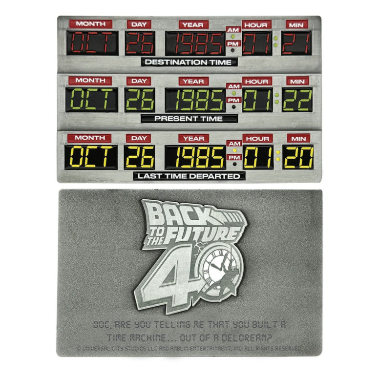 FaNaTtiK - Back To The Future Lingot 40° Anniversario Time Circuits Edizione Limitata