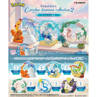 Re-Ment - Pokémon - Collezione Circular Diorama 2 Sparkling Moments, set di 6 figurine in blind box